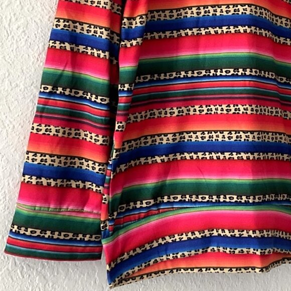 LEPOARD STRIPE PULL OVER HOODIE - Picture 7 of 11